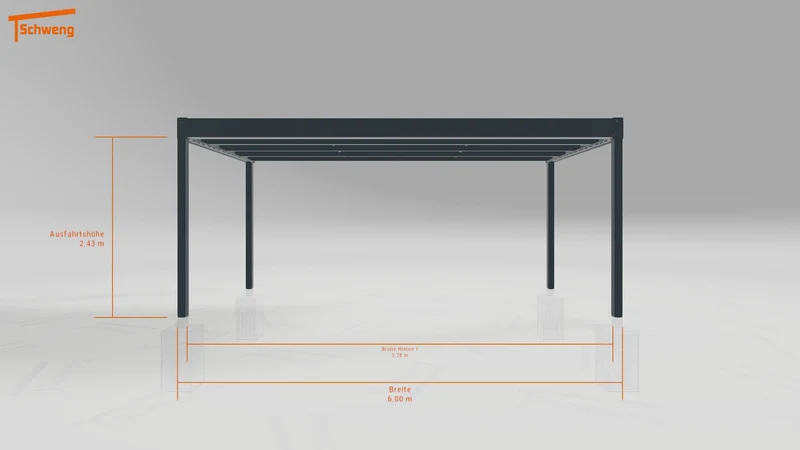 #DE Schweng Flachdachcarport C600+ (ID 42wm55) #MTG