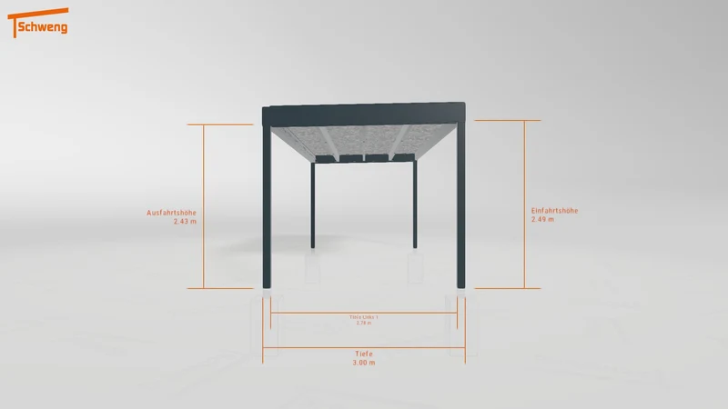 #DE Schweng Flachdachcarport C600+ (ID 42wm55) #MTG