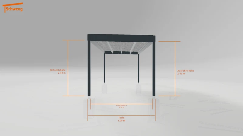 #DE Schweng Flachdachcarport C600+ (ID 42wm55) #MTG