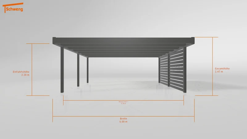 #DE Schweng Flachdachcarport C600 (ID v47w2q)