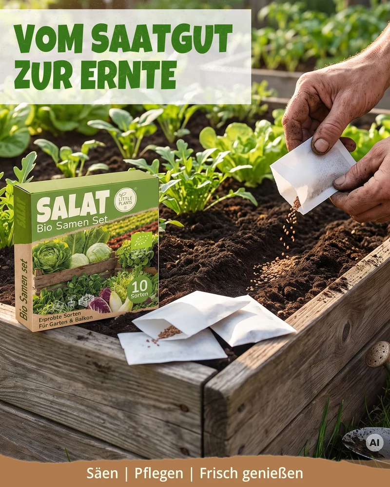 Bio-Salatsamen Set mit 10 Sorten