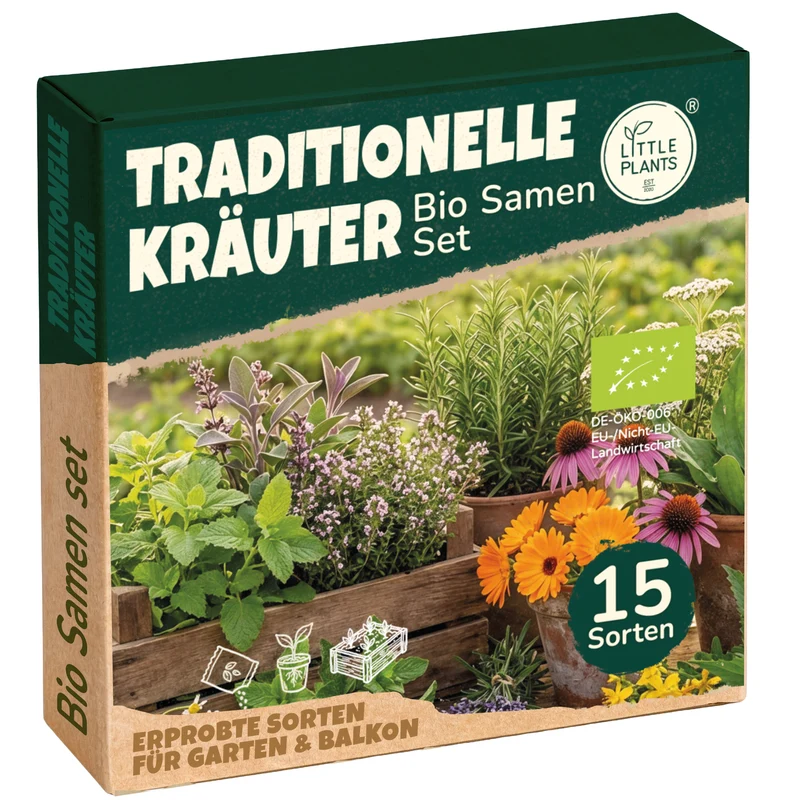 Bio-Heilkräuter Samen Set mit 15 Sorten
