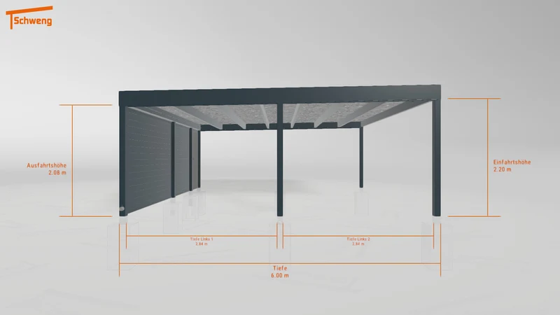 #DE Schweng Flachdachcarport C600+ (ID bk4v4b)