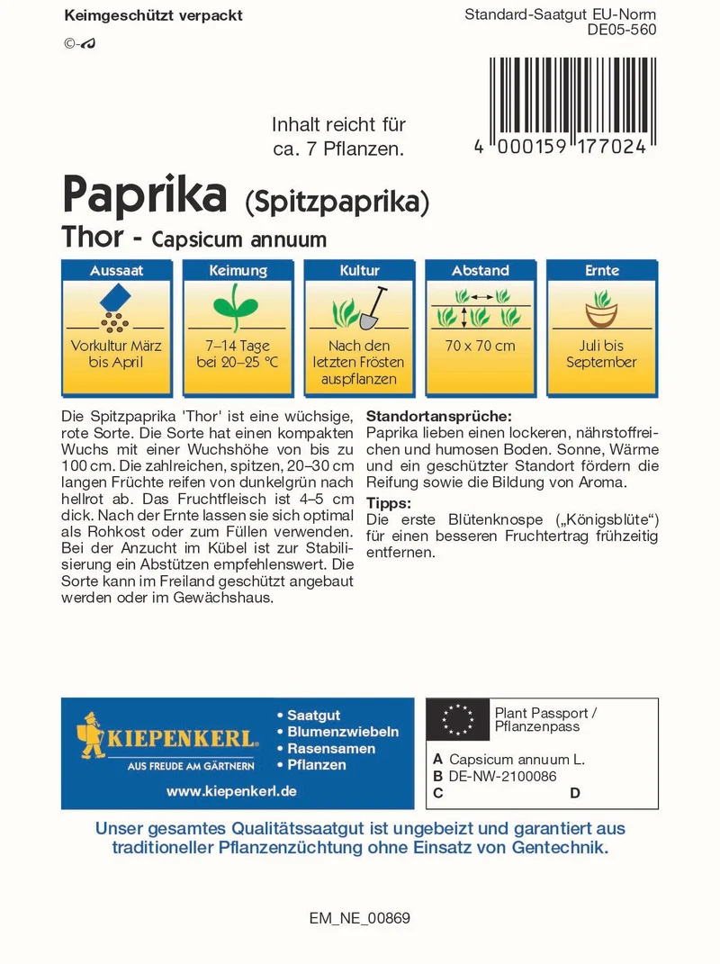 Spitzpaprika Thor, F1