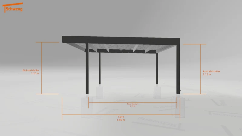 #DE Schweng Flachdachcarport C600 (ID jj4xvn)