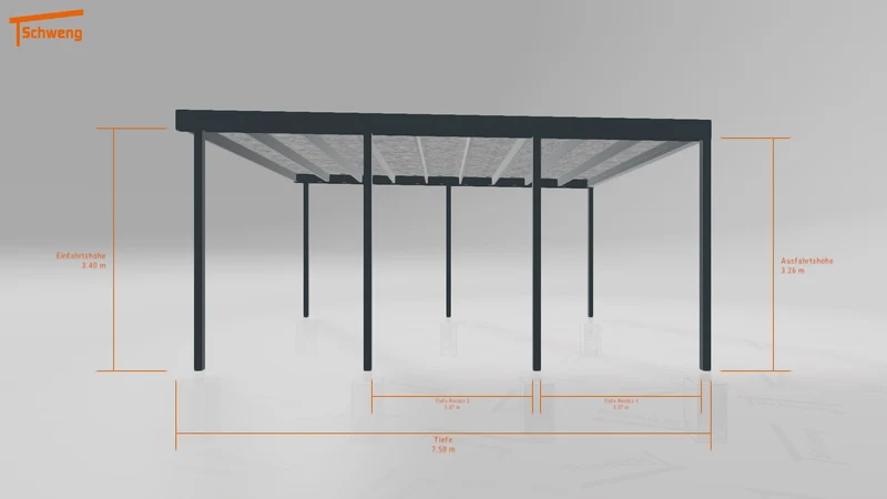 #DE Schweng Flachdachcarport C600 (ID qdw557) #MTG
