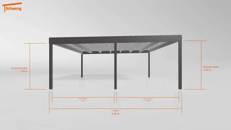 #DE Schweng Flachdachcarport C600+ (ID qdw5z7)