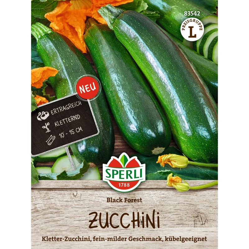 SPERLI Zucchini 'Black Forest', F1