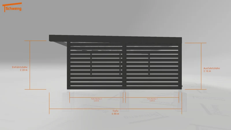 #DE Schweng Flachdachcarport C600 (ID bkpxdv) #MTG