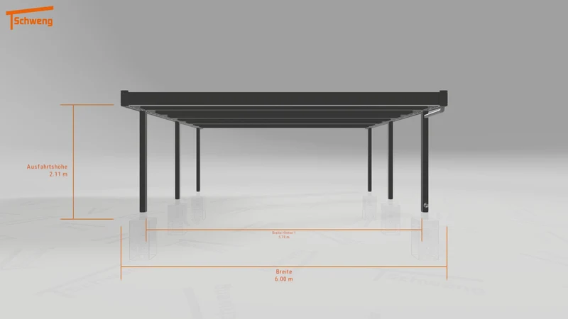 #DE Schweng Flachdachcarport C600 (ID 9wvk4p) #MTG