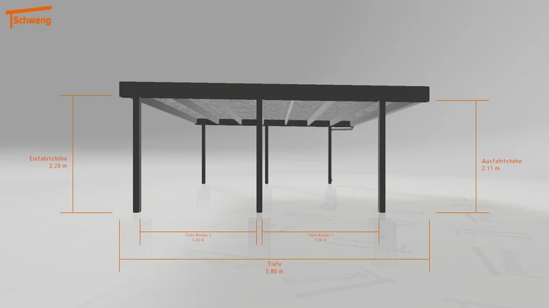 #DE Schweng Flachdachcarport C600 (ID 9wvk4p) #MTG