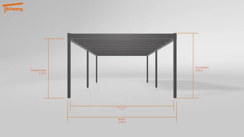 #DE Schweng Flachdachcarport C600 (ID pbpy53)
