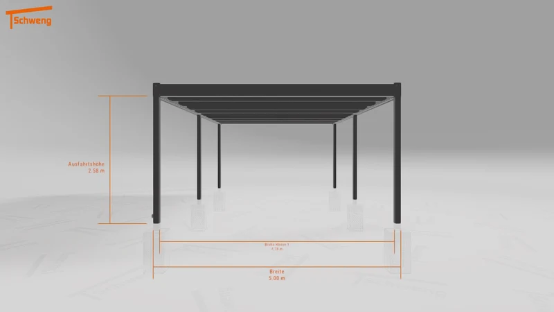 #DE Schweng Flachdachcarport C600 (ID pbpy53)