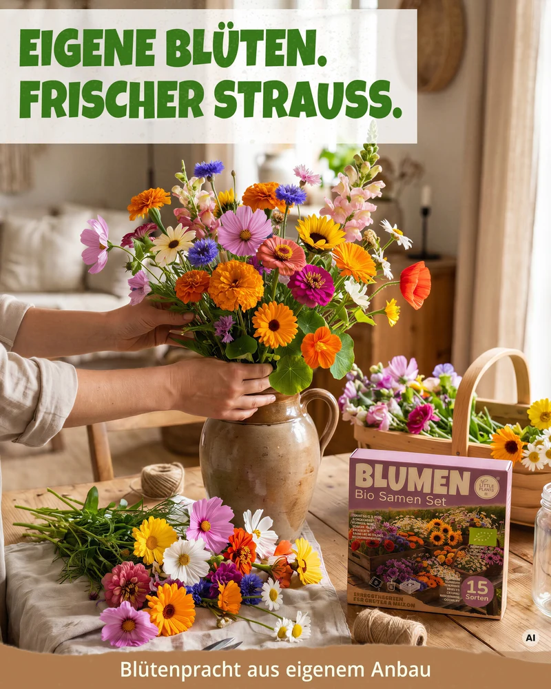 Bio-Blumensamen Set mit 15 Sorten
