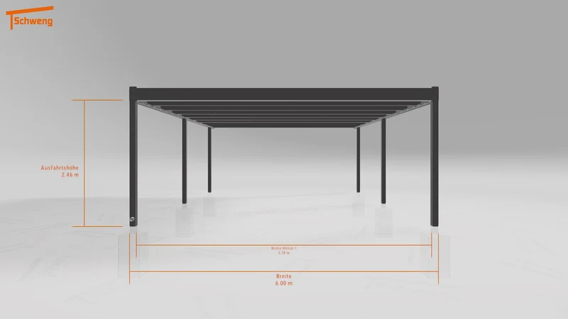 #DE Schweng Flachdachcarport C600+ (ID zbgp29) #MTG