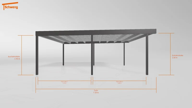 #DE Schweng Flachdachcarport C600+ (ID zbgp29) #MTG
