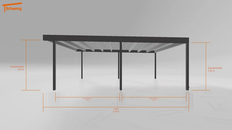 #DE Schweng Flachdachcarport C600+ (ID zbgp29) #MTG