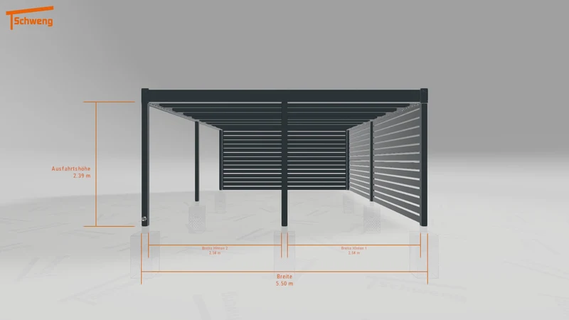 #DE Schweng Flachdachcarport C600 (ID 77j7g7) #MTG
