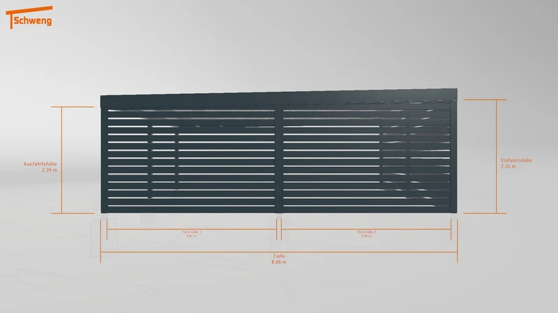 #DE Schweng Flachdachcarport C600 (ID 77j7g7) #MTG