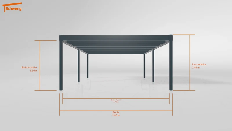 #DE Schweng Flachdachcarport C600 (ID rjn74m)