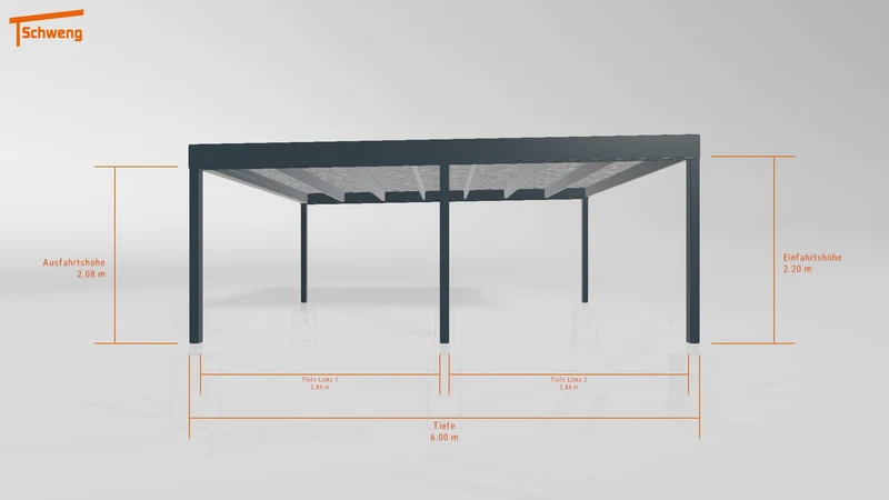 #DE Schweng Flachdachcarport C600 (ID rjn74m)