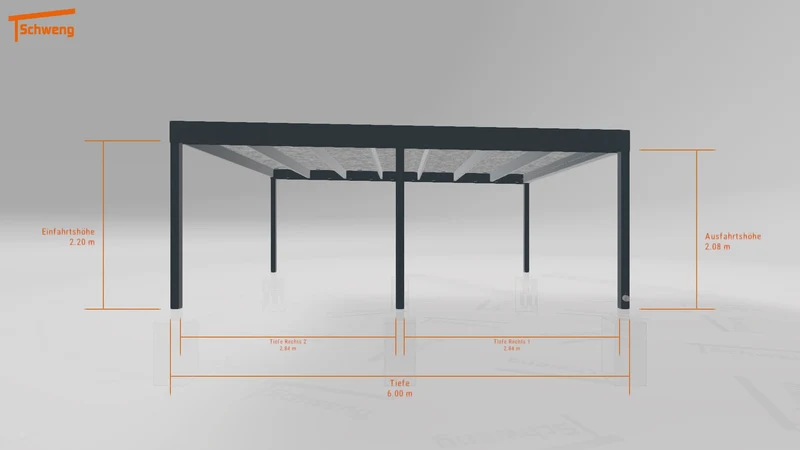 #DE Schweng Flachdachcarport C600 (ID rjn74m)