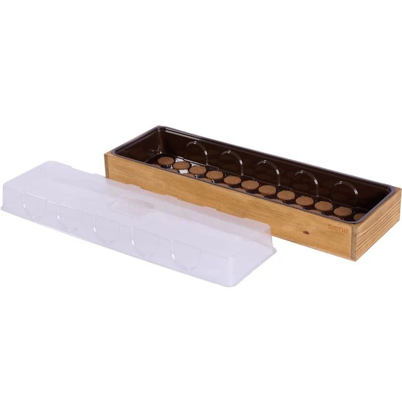SIENA GARDEN Anzuchtkiste inkl. Quelltabs, Holz