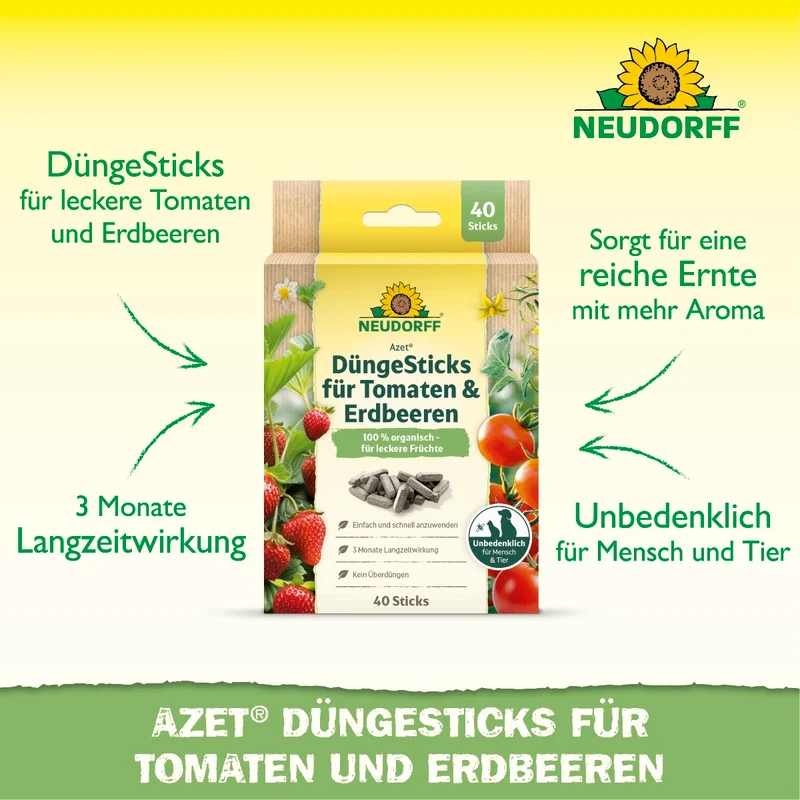 Azet Düngesticks für Tomaten & Erdbeeren