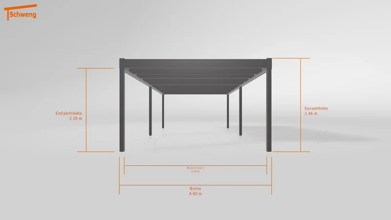 #DE Schweng Flachdachcarport C600 (ID w3b32b)