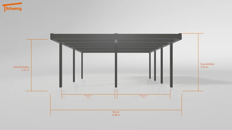 #DE Schweng Flachdachcarport C600+ (ID jj4jp8)