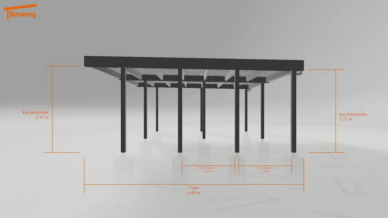 #DE Schweng Flachdachcarport C600+ (ID jj4jp8)