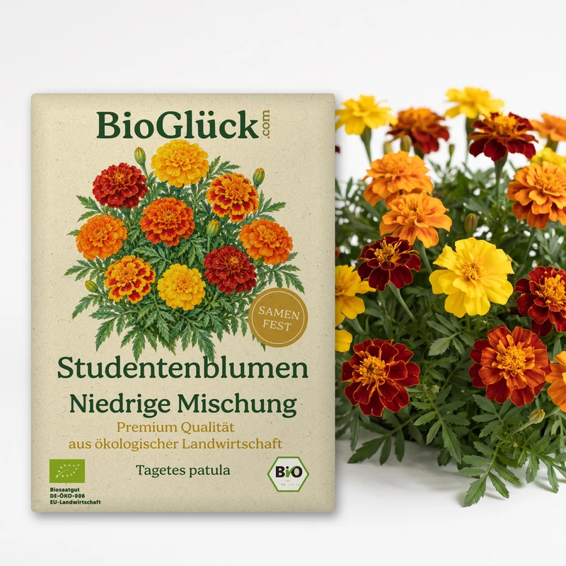 Bio-Studentenblume 'Niedrige Mischung' – Samenfestes Bio-Saatgut