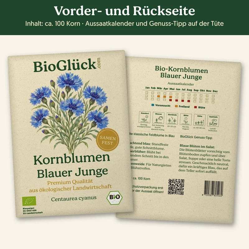 Bio-Kornblume 'Blauer Junge' – Samenfestes Bio-Saatgut