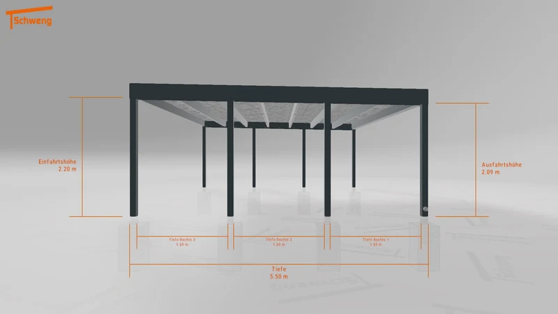 #DE Schweng Flachdachcarport C600+ (ID ygvqqg) #MTG