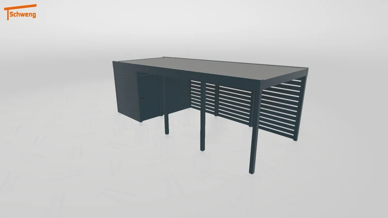 #DE Schweng Flachdachcarport C600 (ID v4mq4r)
