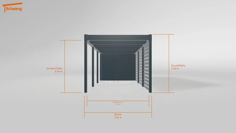 #DE Schweng Flachdachcarport C600 (ID v4mq4r)