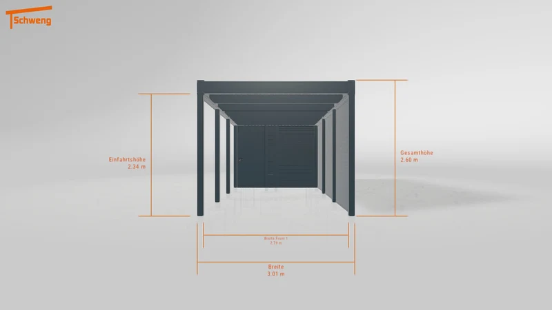 #DE Schweng Flachdachcarport C600 (ID zb2mb5)