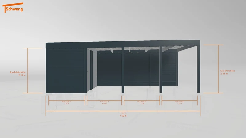 #DE Schweng Flachdachcarport C600 (ID zb2mb5)