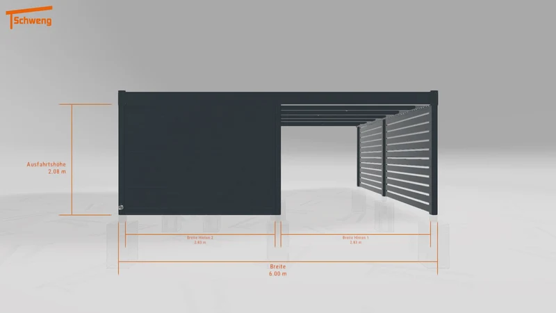 #DE Schweng Flachdachcarport C600+ (ID 2qxwk9)