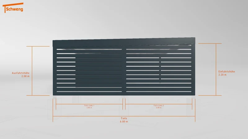 #DE Schweng Flachdachcarport C600+ (ID 2qxwk9)