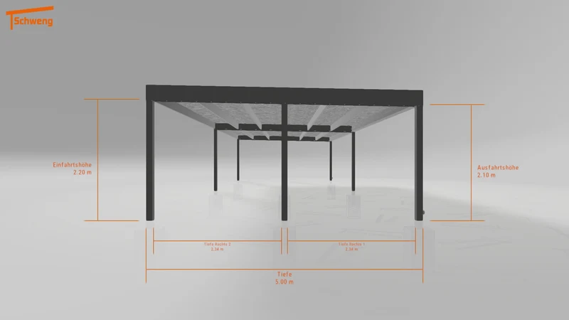 #DE Schweng Flachdachcarport C600 (ID pbjy8z)