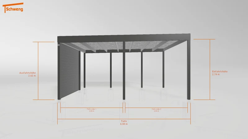 #DE Schweng Flachdachcarport C600 (ID jj9vz8) #MTG