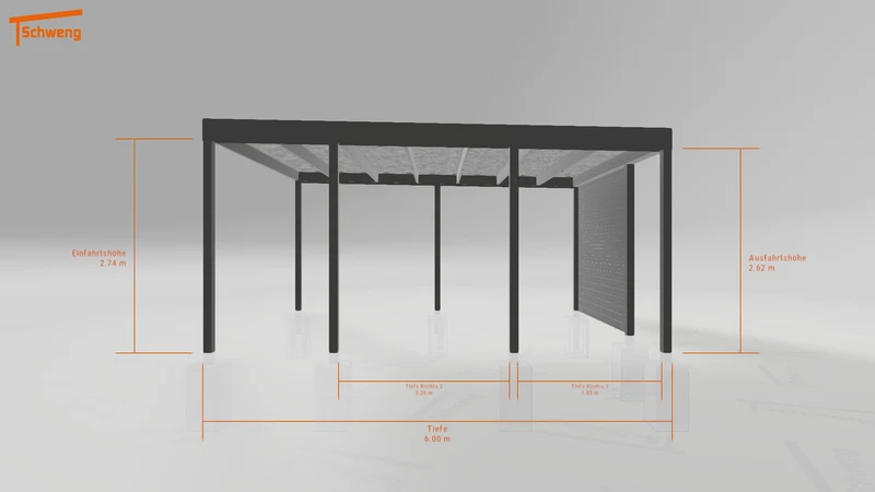 #DE Schweng Flachdachcarport C600 (ID jj9vz8) #MTG