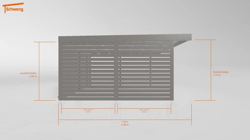 #DE Schweng Flachdachcarport C600 (ID qdw5j8) #MTG