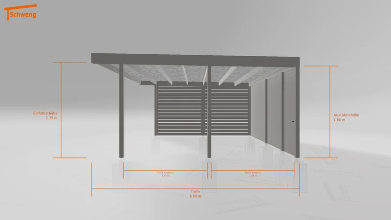 #DE Schweng Flachdachcarport C600 (ID qdw5j8) #MTG