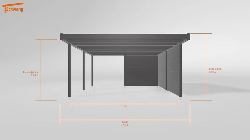 #DE Schweng Flachdachcarport C600+ (ID 335395) #MTG