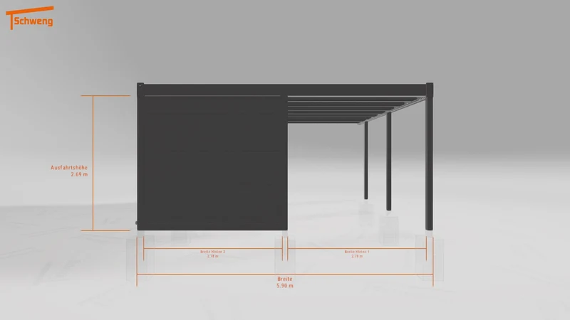 #DE Schweng Flachdachcarport C600+ (ID 335395) #MTG