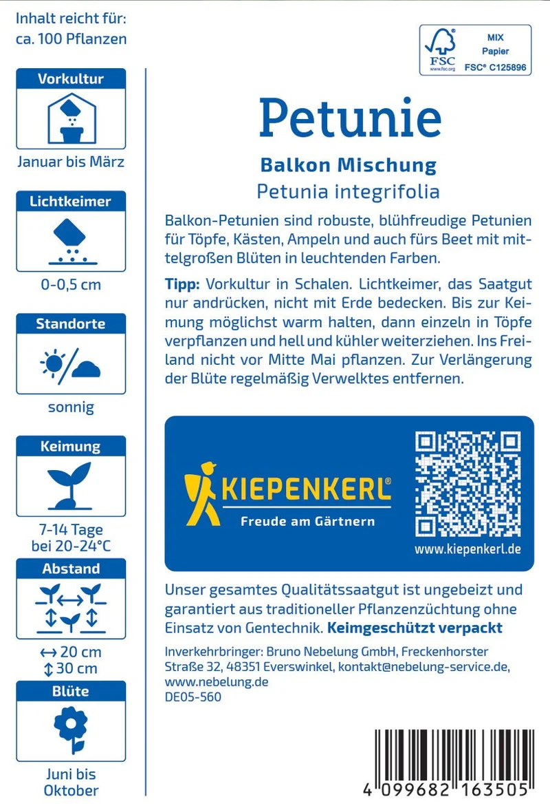 Petuniensamen Balkon Mischung