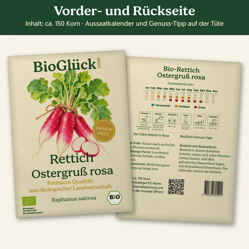 Bio-Rettich 'Ostergruß rosa' – Samenfestes Bio-Saatgut