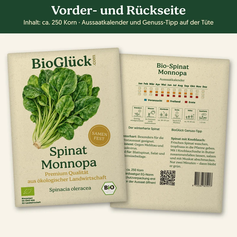 Bio-Spinat 'Monnopa' – Samenfestes Bio-Saatgut
